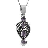 Eye-Catching 1.65 Ct. Amethyst Pendant With 18 Inch Box Chain