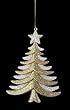 Seasons of Elegance Gold & Silver Glitter Tree Christmas Ornament 5.5"