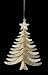 Seasons of Elegance Gold & Silver Glitter Tree Christmas Ornament 5.5"