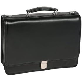 Buy McKleinUSA River North 43555 I Series Full Grain Cashmere Napa Leather Triple Compartment Briefcase... by McKlein