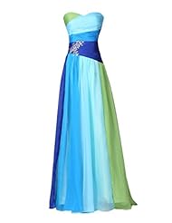 Plus Size Strapless Acrylic/Chiffon Lace-Up Evening Dress/Bridesmaid Dress/Prom Dress/Party Dress 