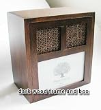 Basket Weave Photo Box and Frame with Storage