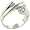 Sterling Silver Ocean Wave Cubic Ziconia Promise Right Hand Ring