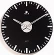 Black Night Mirrored Glass Wall Clock By Infinity Instruments