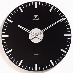 Infinity Instruments Black Night - Mirrored Glass Wall Clock