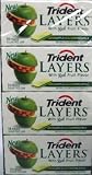 Trident Layers Gum with Real Fruit Flavor, Green Apple + Golden Pineapple - Sugar Free, Real Fruit Flavor