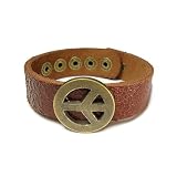 Tribal Leather Bracelet with Pewter Peace Sign on Travel Gear Bag Travel Gear Bag Tribal Leather Bracelet with Pewter Peace Sign