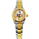 新作 Disney ディズニー 天然ダイヤ使用 シークレット ミッキー 腕時計 レディースサイズ コンビカラー×ゴールド【お買い得品】【セール】【バーゲン】【クリアランス】【世界限定数生産】