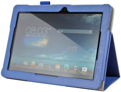 kmbuy - New ASUS MeMO Pad 10 ME102A Protective Case with bonus stylus pen - Flip Stand synthesized leather Cover Skin for ASUS MeMO Pad 10 Tablet (ME102A) (Blue)