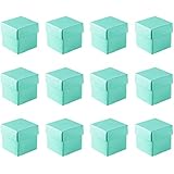 Mini Small Square Cube Robin's Egg Blue Gift Boxes with Lids for Party Favors, Decoration, Weddings, Birthdays, and more. 2" x 2" x 2" in Size. (10 Pack) by Super Z Outlet&reg;