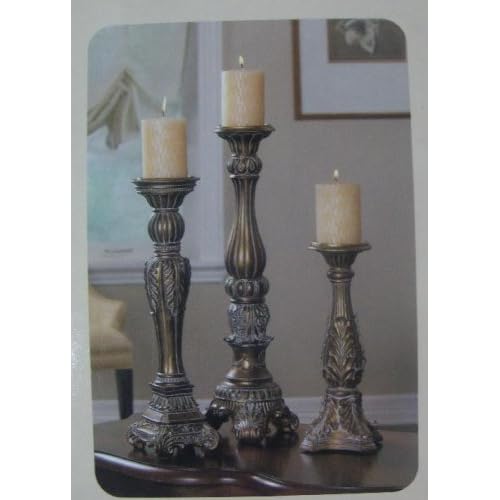Fitz and Floyd Three Piece Candle Pillars Candle Holder