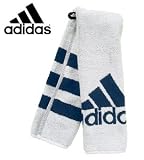 Adidas Performance Three Stripe Golf Towel White/Navy
