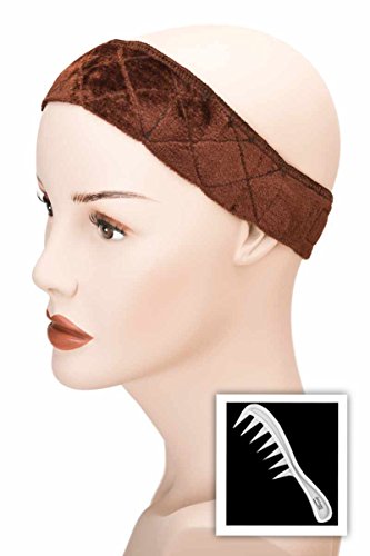 Cardani Magic Wig Grip Headband and Wig Comb I Non Slip Velour Secures Wigs