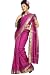 Violet Red Art Silk Saree Sari fabric India Golden Border