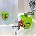 Lulu and Buddy Baby Bath Toy Organizer with 2 Suction Cups, Blue Body with Green Handle