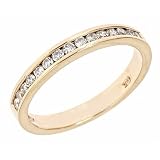0.35ct Channel Set Diamond Wedding Anniversary Band 14 K Yellow Gold (SI Clarity, G color)
