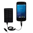 Solar Powered Rechargeable External Battery Pocket Charger for the Samsung Galaxy Nexus CDMA - uses Gomadic TipExchange Technology