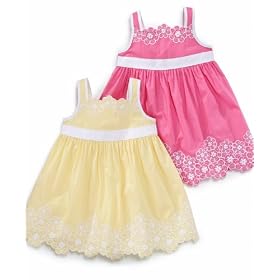 Greendog Baby Dress, Baby Girls Flower Dress Phlox Pink 18 months