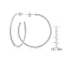 Sterling Silver & Diamond Inside-Outside Hoop Earrings (0.10ct - 39MM Diameter)