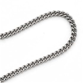 Stainless Steel 2.9mm Curb Chain 24 Inch Necklace Endless No Clasp