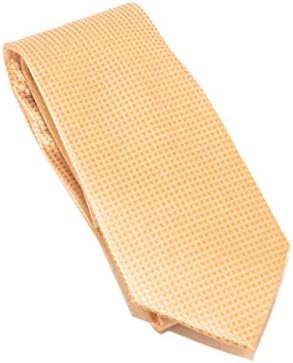 Solid Colors Micro Texture Woven Designer Tie 100% Silk Hand Made - Antonia Collection (Pastel Peach)
