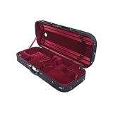 Regency Double Violin Case - 4/4, Blue Interior/Black Exterior