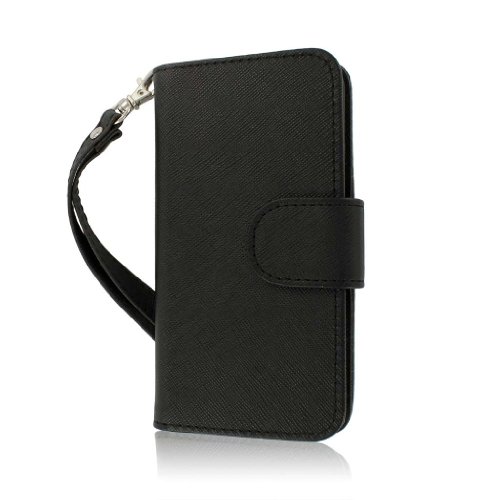 iPhone 5S Wallet Case, MPERO FLEX FLIP Wallet Case for Apple iPhone 5 / 5S - Black