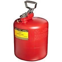 Eagle 1543 Type I Safety Can, 12-1/2" Width x 17" Depth, 5 Gallon Capacity, Red