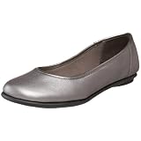 Clarks Women's Book Pump Flat,Pewter,8.5 W US