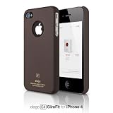 elago S4 Slim Fit Case for AT&T and Verizon iPhone 4 (Soft Feeling) - SF Chocolate + Logo Protection Film included