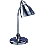 Breeze Satin Chrome Finish Adjustable Gooseneck Desk Lamp