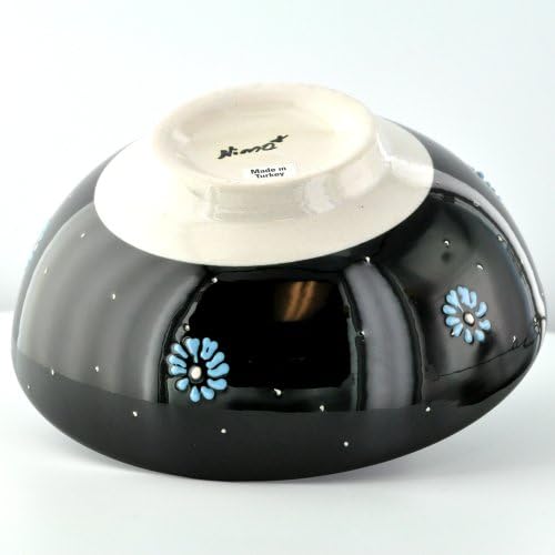 Nimet Traditional Turkish Porcelain Bowl 15cm by Paykoc N20015 Black
