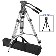 Ravelli AVTP Professional 55" 75mm Video Camera Tripod with Fluid Drag Head
