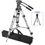 Ravelli AVTP Professional 55" 75mm Video Camera Tripod with Fluid Drag Head