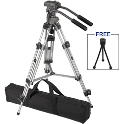 Ravelli AVTP Professional 55" 75mm Video Camera Tripod with Fluid Drag Head