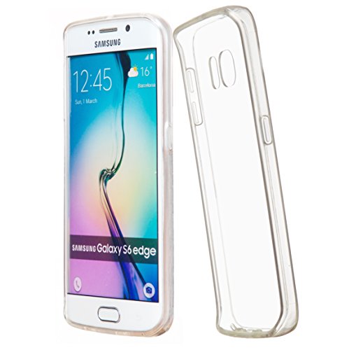 Galaxy S6 Edge Case. Clear Hard Back Panel and Soft Protective Bumper. **Crystal Clear**