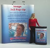 Pop-up system with graphic panels with case & counter conversion kit with lights