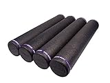 Exervo Nimbus Endurabead Pro High Density Foam Roller 36" x 6" Full Round, Black, 4 Pack