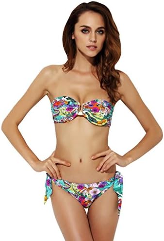Thr Fille Women's Bra Bikini Suit L Printed