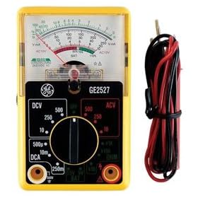 GE 50952 Multimeter, Analog 14 Range 6-Function Non-Recording, Yellow