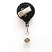 Claude Monet - Red Gladiolas and Daisies - Retractable Badge Reel - ID Name Tag Custom Badge Holder (Black Badge Reel with Spring Pinch Clip)