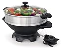 Wolfgang Puck WPWK0035 Electric Gourmet 6-Quart-Capacity Wok with Steaming Tray