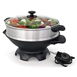 WolfgangPuckWPWK0035ElectricGourmet6-Quart-CapacityWokwithSteamingTray