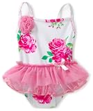 Flapdoodles Baby-Girls Infant Tutu Pretty One Piece Suit, Pink Floral, 24 Months