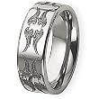 Tungsten Carbide Ring with Tribal Design (8.0 mm) - Sizes 7-13