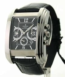 Mens Croton Leather Chrono 3 Eye Date Watch CC311211BSBK