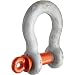 Peerless 8058901 Screw Pin Anchor Shackle with Galvanized Finish, Forged Carbon Steel, 1" Size, 25000 lbs Load Capacity