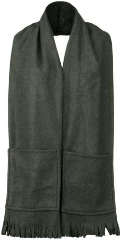 Fleece Scarf with Pockets - Grey OSFM