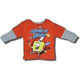SpongeBob "Serving Up Smiles!" Long Sleeve T-Shirt with Thermal Sleeve