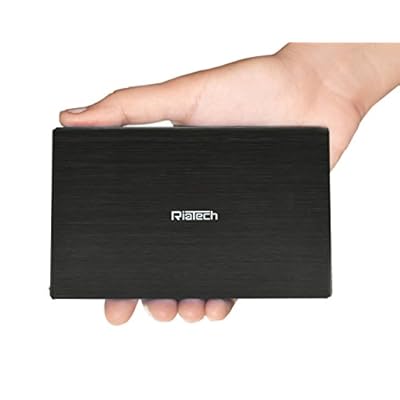 RiaTech Ultra Slim USB 3.0 to 2.5-Inch SATA External Aluminium Hard Drive FlowerPrint Enclosure Case for 7mm &amp;...